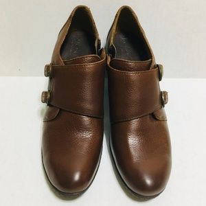 B.O.C. Brown Leather Double Strap Monk Booties 9.5